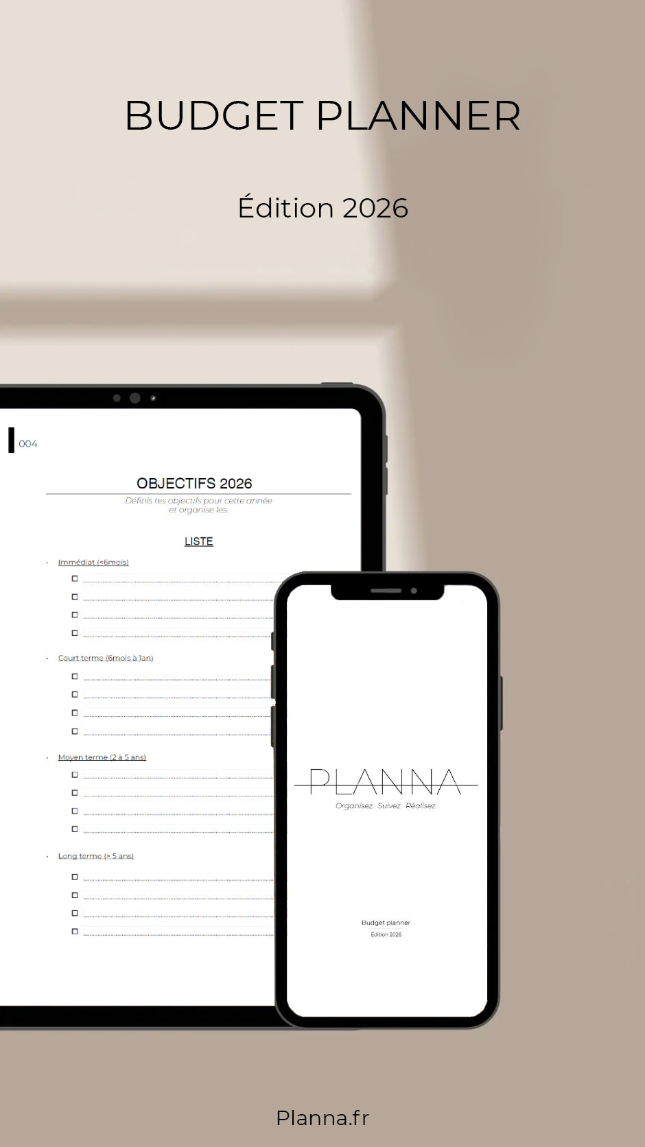 Budget Planner - Édition 2026 (Version française)